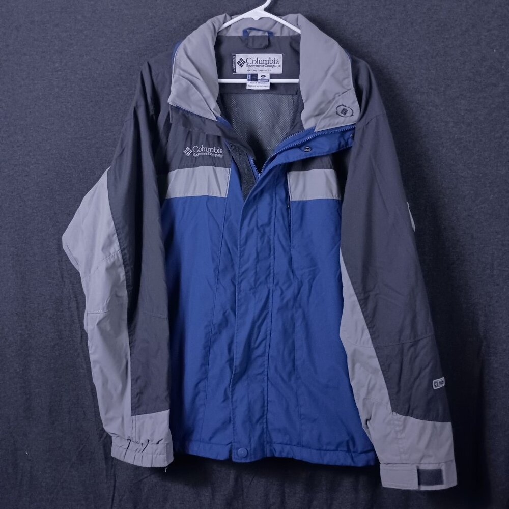 Columbia Bugaboo Colorblock Jacket Full Zip Snap Mens XL Blue Gorpcore Slouchy